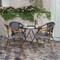 Flash Furniture Bordeaux French Bistro Stacking Chair w/Arms, Navy/White PE Rattan/Bamboo Print Alum Frame, 4PK 4-SDA-ADS642142-NVYWH-NAT-GG - alternate 9